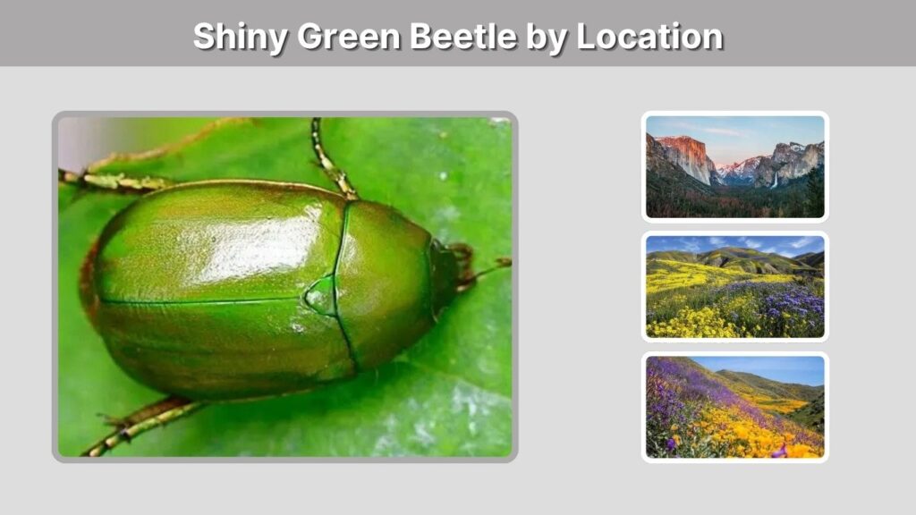 Shiny Green Beetle by Location
