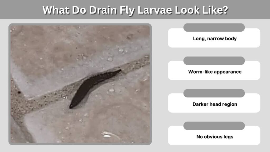 What Do Drain Fly Larvae Look Like?
