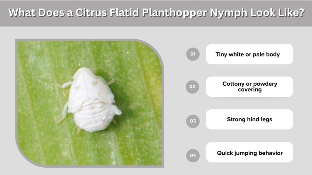 What Does a Citrus Flatid Planthopper Nymph Look Like?