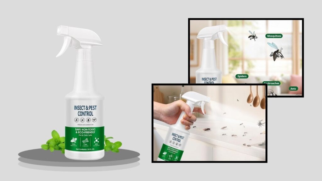 Natural Peppermint Spider & Crawling Insect Repellent Spray
