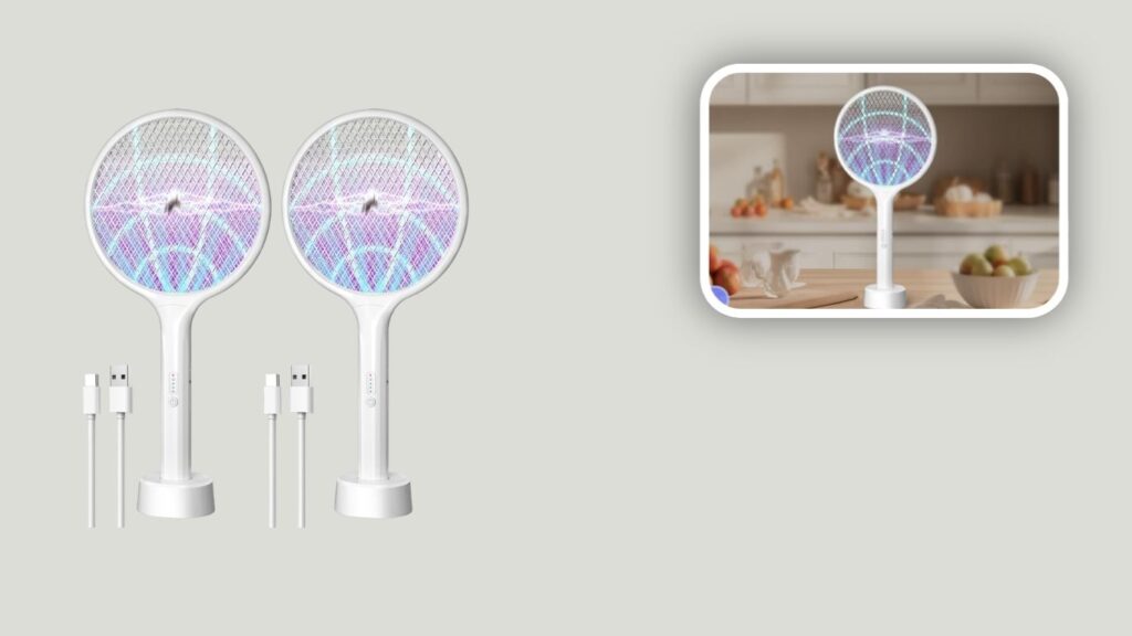 DEEZEE 2-Pack Rechargeable Electric Fly Swatter