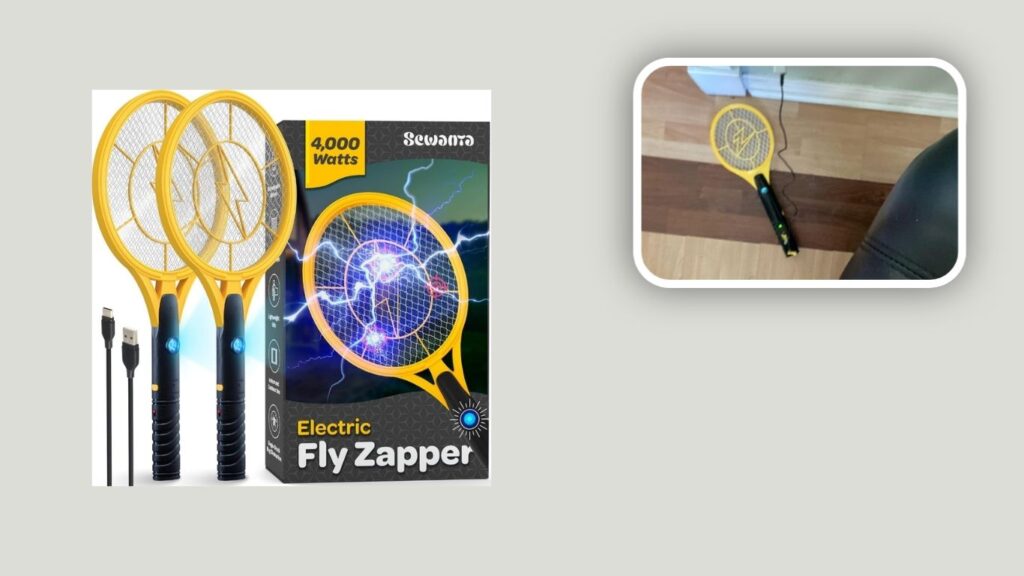 SEWANTA 2-Pack Rechargeable Electric Fly Swatter
