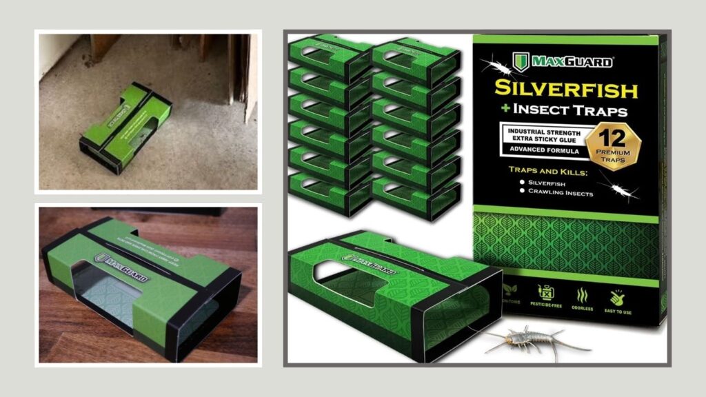 1. MaxGuard Silverfish + Insect Traps – Best Overall Silverfish Trap