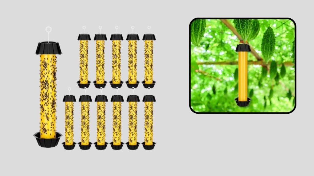 Qualirey Outdoor Hanging Sticky Fly Traps – 3 Pack